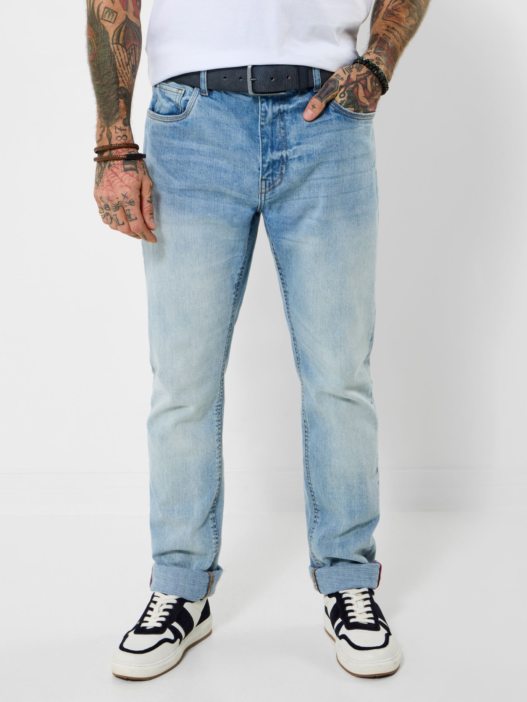 Joe Browns Remarkable Regular Fit Jeans, Blue, Size 38R, Men - Image 4