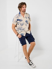 Joe Browns Cream Shark Party Shirt - Image 5 of 6