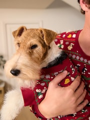 Burgundy Red Wallace and Gromit Matching Family Christmas Long Sleeve Pyjamas - Image 4 of 16