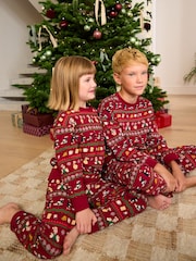Burgundy Red Wallace and Gromit Matching Family Christmas Long Sleeve Pyjamas - Image 7 of 16