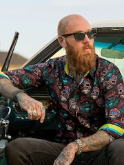 Joe Browns Black Sensational Skull Shirt - Image 7 of 8