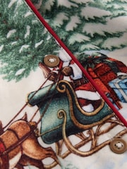 Ecru Santa Matching Family Christmas Flannel Button Through Pyjamas - Image 6 of 7