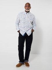 Joe Browns Blue Lovely Leafy Floral Shirt - Image 3 of 5