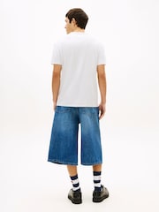 Tommy Jeans White Graphic Peached Jersey T-Shirt - Image 3 of 5