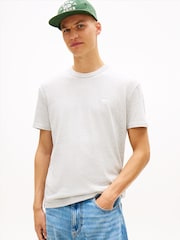 Tommy Jeans Grey Tommy Badge Jersey Crew Neck T-Shirt - Image 1 of 5