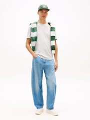 Tommy Jeans Grey Tommy Badge Jersey Crew Neck T-Shirt - Image 2 of 5