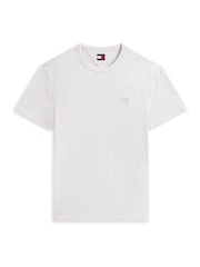 Tommy Jeans Grey Tommy Badge Jersey Crew Neck T-Shirt - Image 5 of 5