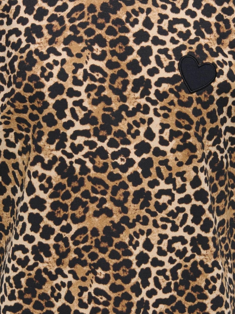 ONLY KIDS Black Leopard Print Pyjama Top and Shorts Set - Image 3 of 3 ONLY KIDS Black Leopard Print Pyjama Top and Shorts Set - Image 3 of 3