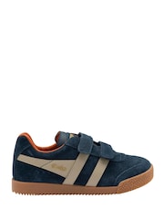 Gola Blue Kids Harrier Strap Suede Strap Trainers - Image 1 of 4