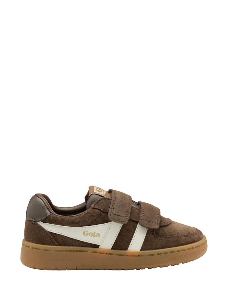 Gola Brown Hawk Suede Strap Trainers - Image 1 of 4