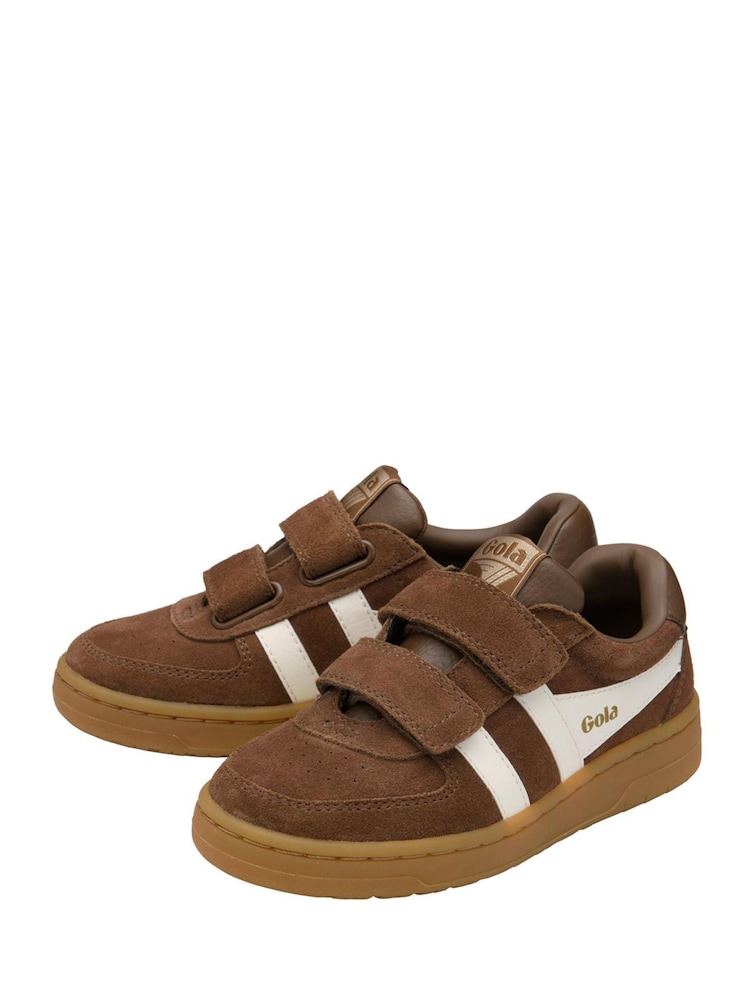Gola Brown Hawk Suede Strap Trainers - Image 2 of 4