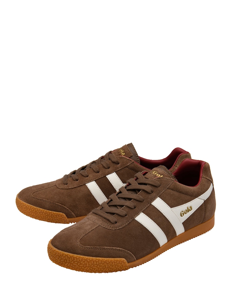 Gola Brown Harrier Suede Lace-Up Trainers - Image 2 of 4