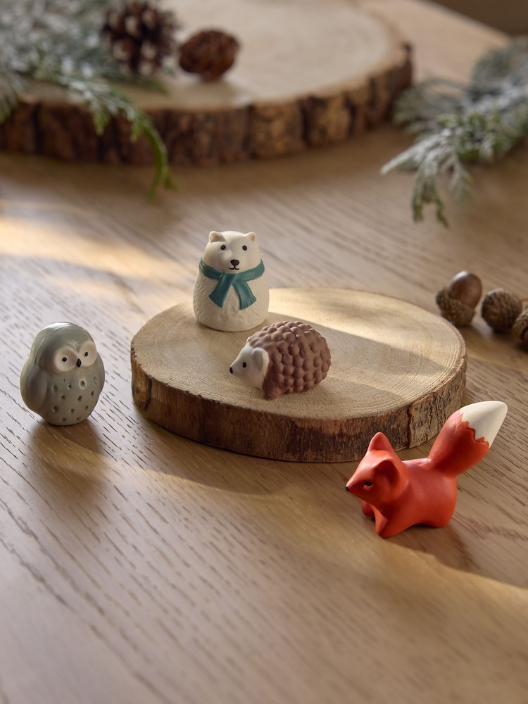 Set of 4 Multi Mini Animal Ornaments - Image 1 of 3