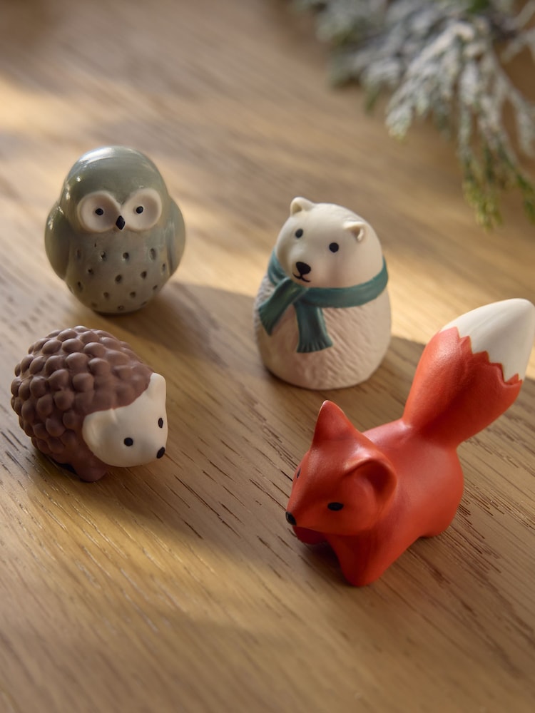 Set of 4 Multi Mini Animal Ornaments - Image 2 of 3