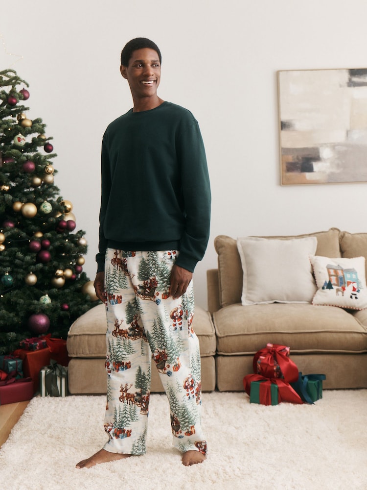 Forest Green Sweat Set Family Matching Christmas Pyjamas Set - Image 1 of 11