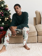 Forest Green Sweat Set Family Matching Christmas Pyjamas Set - Image 3 of 11