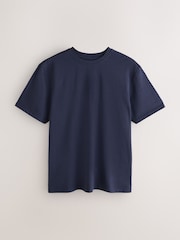 Navy Cosy Short Sleeve Jersey Pyjamas Set - Image 2 of 5