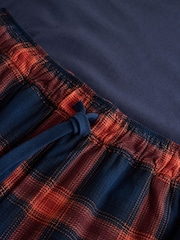Navy Cosy Short Sleeve Jersey Pyjamas Set - Image 5 of 5