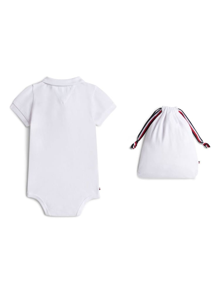 Tommy Hilfiger White Essential Polo Shirt Bodysuit Gift Set - Image 2 of 2