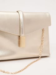 Phase Eight Metallic Leather Clutch Bag - Image 3 of 7