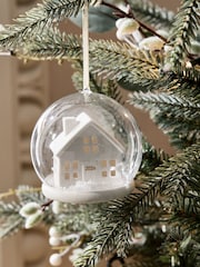 White 2026 Home Snowglobe Bauble - Image 1 of 3