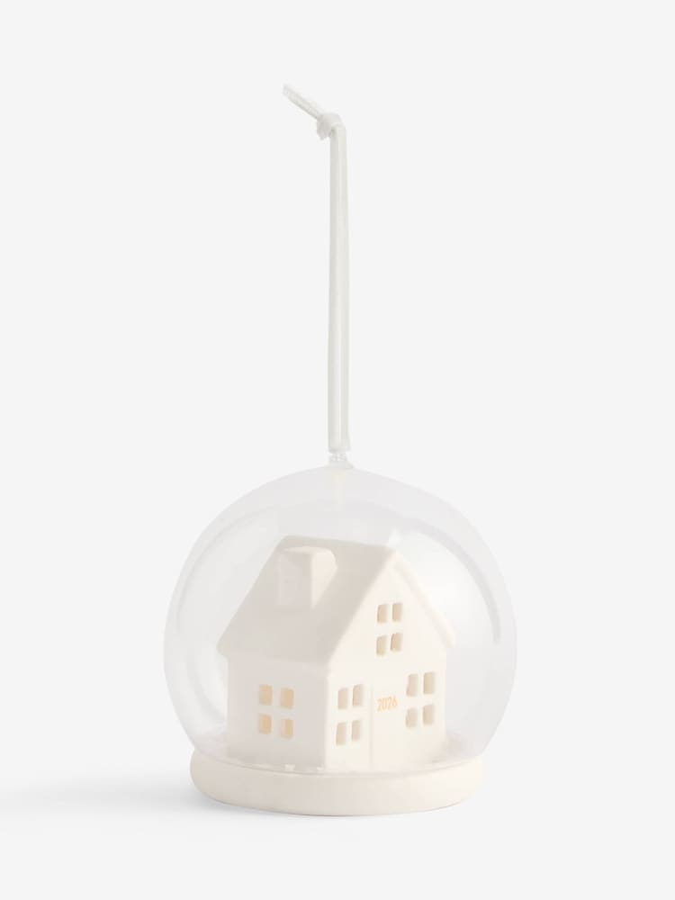 White 2026 Home Snowglobe Bauble - Image 2 of 3