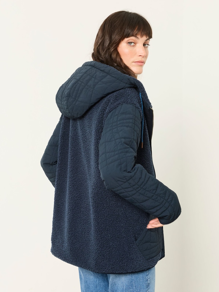 FatFace Clifton Navy Fleece Jacket - Image 2 of 7