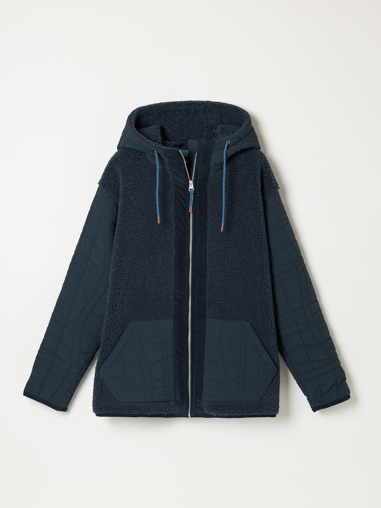 FatFace Clifton Navy Fleece Jacket - Image 7 of 7