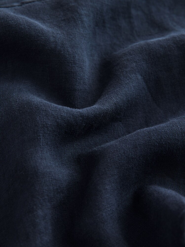 Navy 100% Linen N. Premium Long Sleeve Shirt - Image 3 of 3 Navy 100% Linen N. Premium Long Sleeve Shirt - Image 3 of 3
