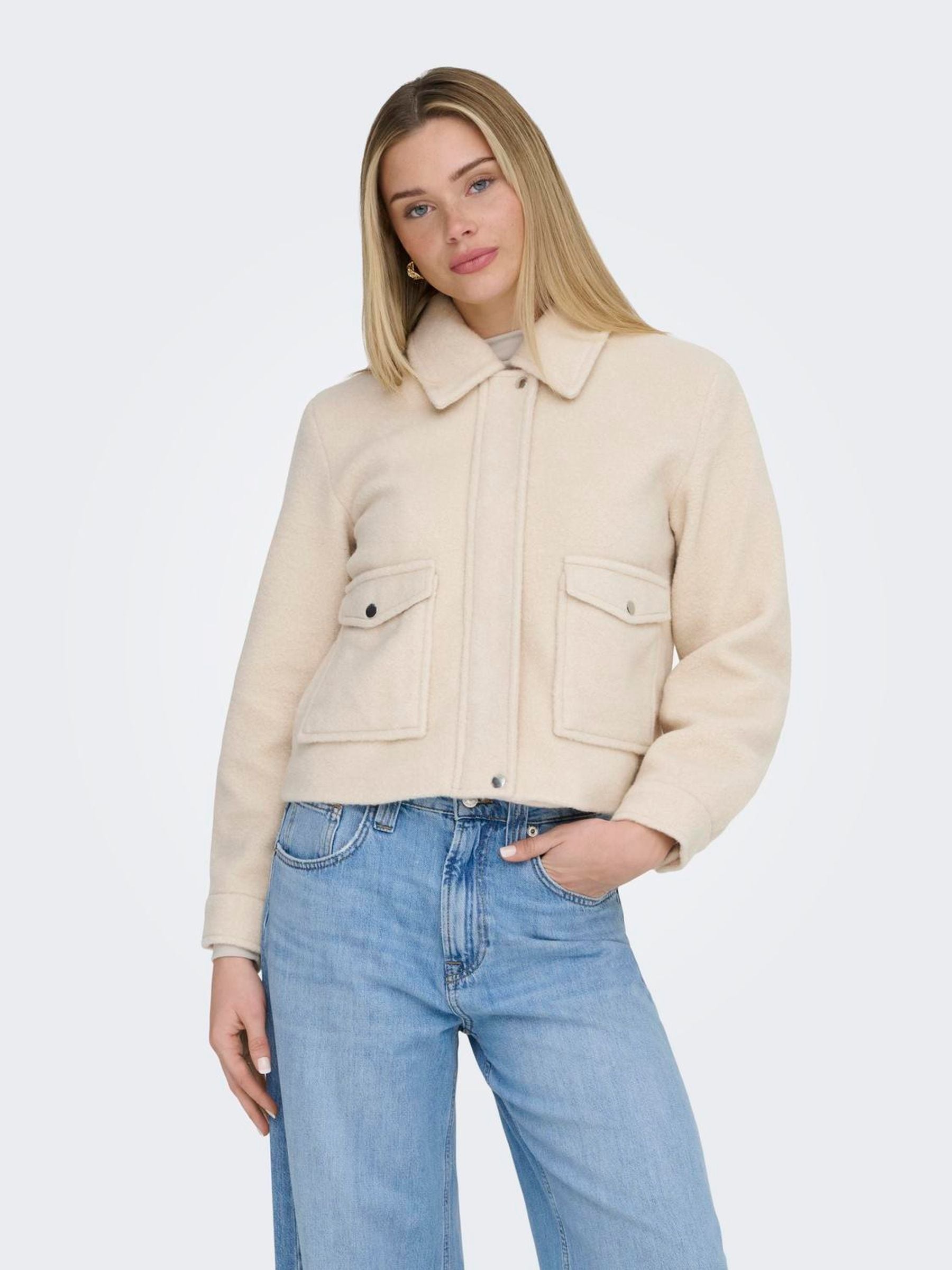 Only Women's Cream Short Jacket - Image 1
