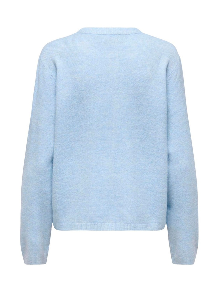 ONLY Langarm-Strickjacke mit V-Ausschnitt und Knopfleiste - Bild 5 von 5