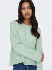 ONLY Blue Long Sleeve V-Neck Knit Jumper - Image 1 of 3