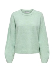 ONLY Blue Long Sleeve V-Neck Knit Jumper - Image 2 of 3