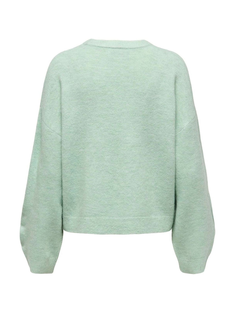 ONLY Blue Long Sleeve V-Neck Knit Jumper - Image 3 of 3