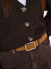 ONLY Brown Ribbed Cardigan - Image 4 of 6