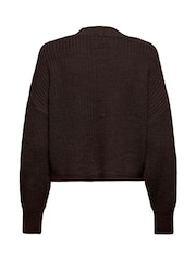 ONLY Brown Ribbed Cardigan - Image 6 of 6