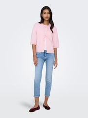 ONLY Short Sleeve Tie Front Cardigan - Imaginea 3 din 5