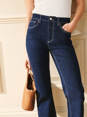 Black/Indigo Mid Rise Bootcut Jeans 2 Pack - Image 5 of 10