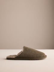 Kakigroen - Suede Slim Mule Slippers - Afbeelding 3 van 6