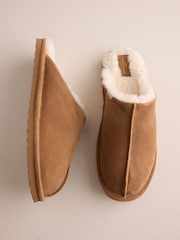 Tan Brown Signature Leather Mule Slippers - Image 1 of 6