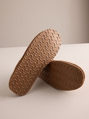 Tan Brown Signature Leather Mule Slippers - Image 6 of 6