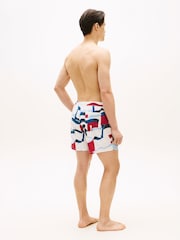 Tommy Hilfiger Print Mid Length Swim Shorts - Image 3 of 5
