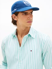 Tommy Hilfiger Green Flex Regular Fit Stripe Poplin Shirt - Image 4 of 5