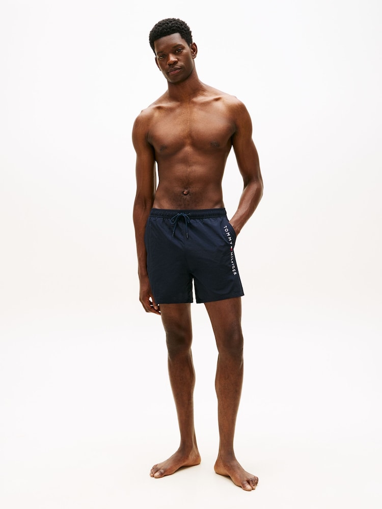 Tommy Hilfiger Original Logo Mid Length Swim Shorts - Image 2 of 5