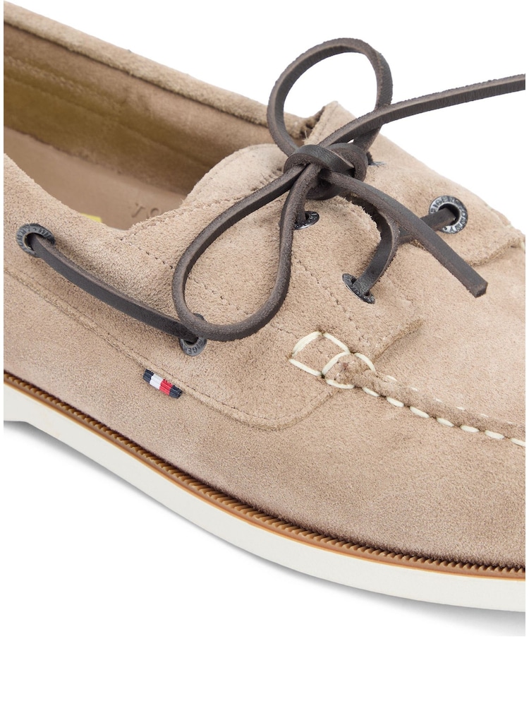 Tommy Hilfiger Brown Suede Boat Shoes - Image 6 of 6