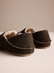Brown Suede Stitch Signature Kickdown Slippers - Image 5 of 6