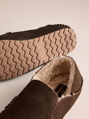 Brown Suede Stitch Signature Kickdown Slippers - Image 6 of 6