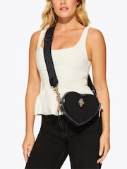 Kurt Geiger London Black 2Z Shoreditch Heart Cross Body Bag - Image 5 of 5