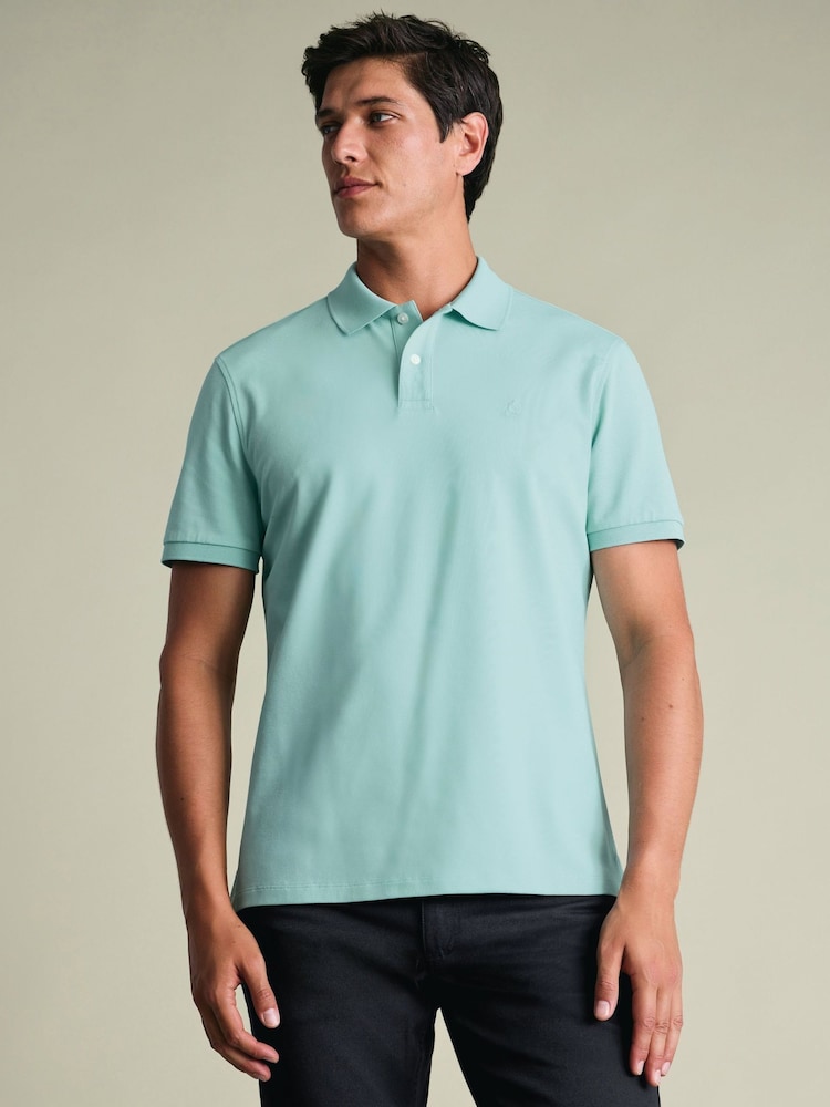 Charles Tyrwhitt Green Short Sleeve Cotton Stretch Pique Polo Shirt - Image 1 of 6