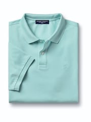 Charles Tyrwhitt Green Short Sleeve Cotton Stretch Pique Polo Shirt - Image 4 of 6